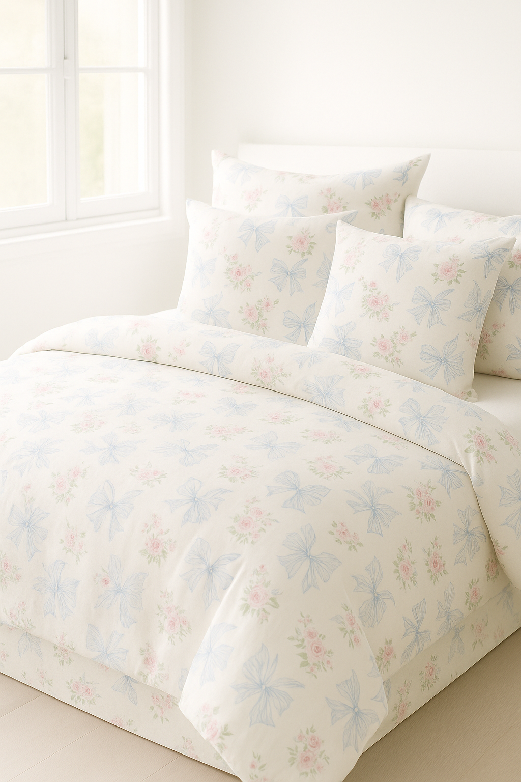 IMG_7350 Bluebow Rose Garden-Duvet Cover Set-000 - Image 1